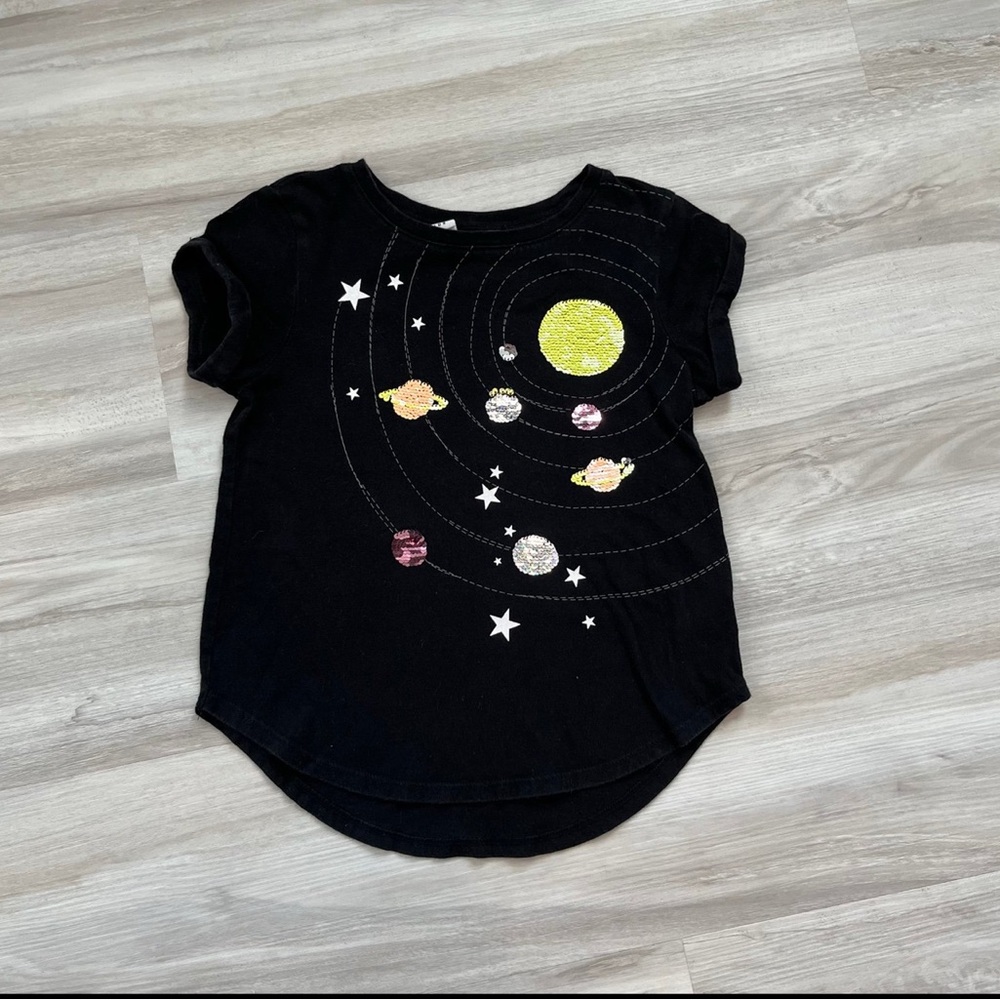 GAP Kids Black Solar System T-Shirt